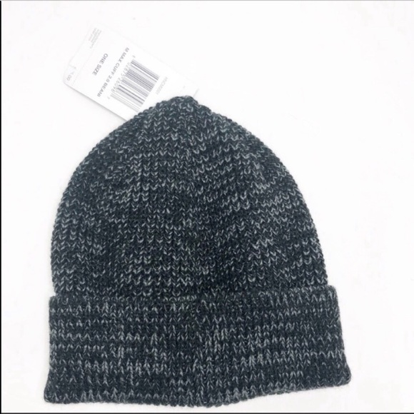 Hurley Unisex Max Cuff Slouchy 2.0 Knit Black Gray Beanie Winter Space Dye - Picture 2 of 11